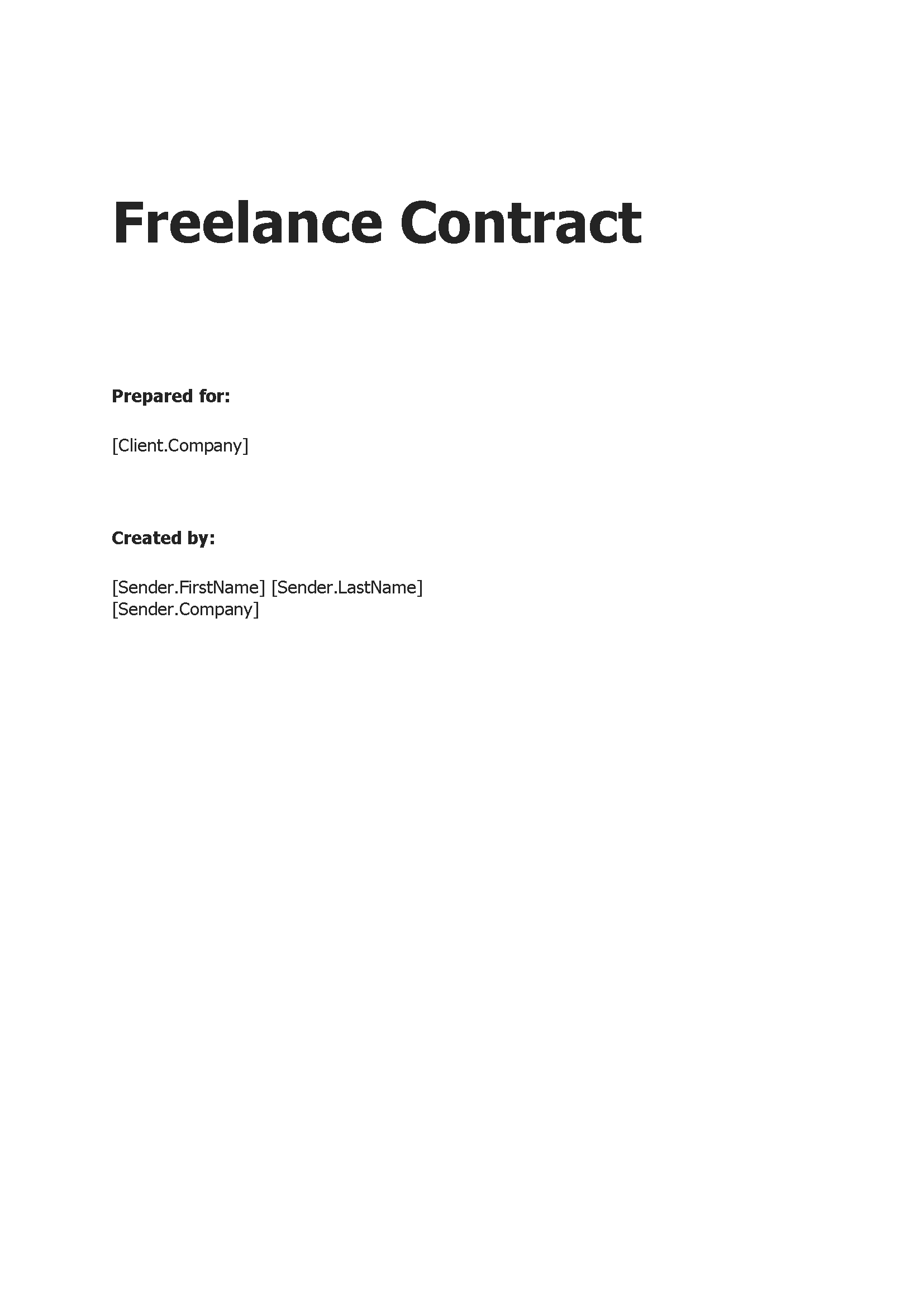 Freelance Contract Development